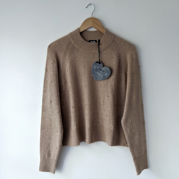 Catwalk Junkie "Dot Pull" Textured Wool Blend Sweater, L NWT - Picture 4 of 6